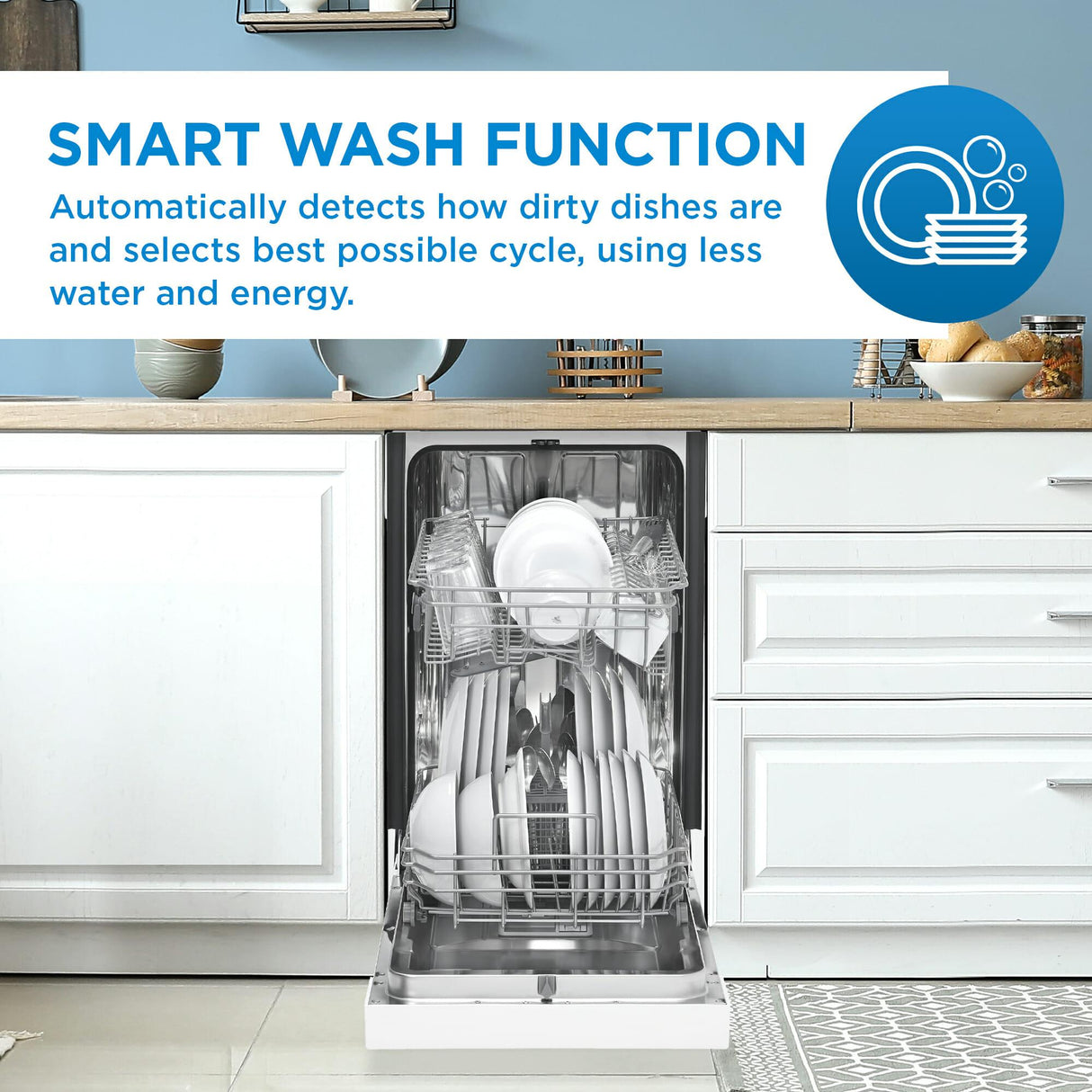 Danby 18" Wide Built-in Dishwasher in White - (DDW1804EW)