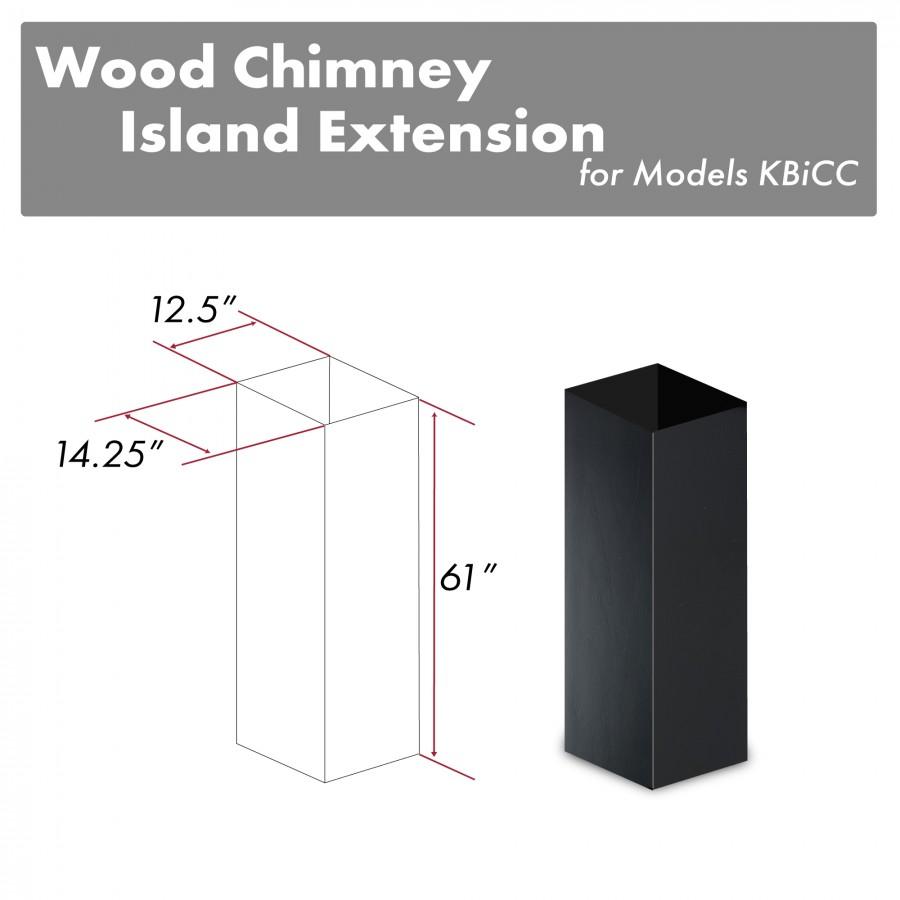 ZLINE 61 in. Wooden Chimney Extension for Ceilings up to 12.5 ft. (KBiCC-E) - (KBICCE)