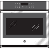 GE(R) 30" Smart Built-In Self-Clean Single Wall Oven with Never-Scrub Racks - (JTS3000SNSS)