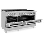 ZLINE 60 in. 7.4 cu. ft. Dual Fuel Range with Gas Stove and Electric Oven in DuraSnow Stainless Steel and Colored Door Options (RAS-60) [Color: DuraSnow Stainless Steel] - (RASSN60)