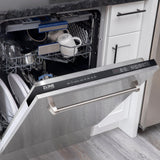 ZLINE 24" Tallac Series 3rd Rack Dishwasher with Traditional Handle, 51dBa (DWV-24) [Color: DuraSnow Stainless Steel] - (DWVSN24)