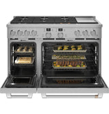 Caf(eback)(TM) 48" Smart Dual-Fuel Commercial-Style Range with 6 Burners and Griddle (Natural Gas) - (C2Y486P2TS1)