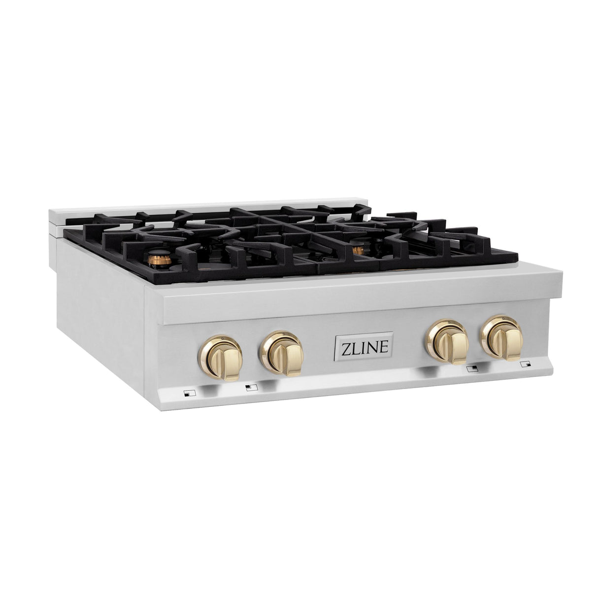 ZLINE 30 In. Autograph Edition Rangetop in Stainless Steel with Gold Accents (RTZ-30-G) - (RTZ30G)