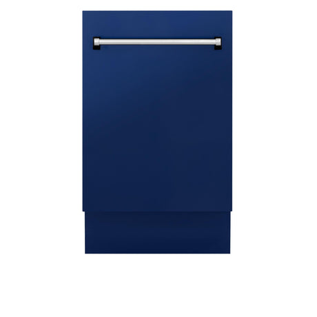 ZLINE 18" Tallac Series 3rd Rack Top Control Dishwasher with Traditional Handle, 51dBa [Color: Blue Gloss] - (DWVBG18)