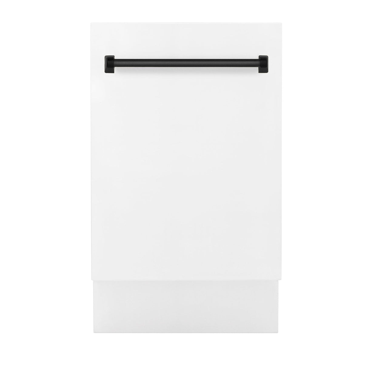 ZLINE Autograph Edition 18" Compact 3rd Rack Top Control Dishwasher in White Matte with Matte Black Handle, 51dBa (DWVZ-WM-18-MB) - (DWVZWM18MB)