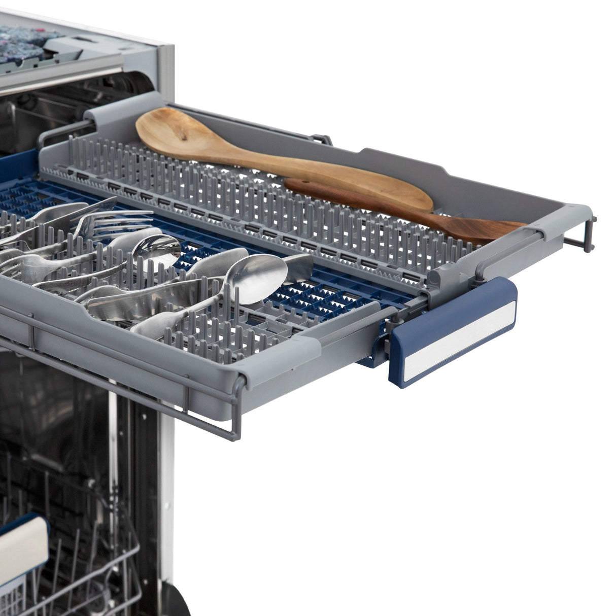 ZLINE 24" Tallac Series 3rd Rack Dishwasher with Traditional Handle, 51dBa (DWV-24) [Color: Blue Gloss] - (DWVBG24)