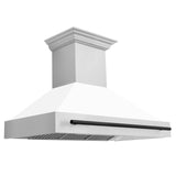 ZLINE 48 in. Autograph Edition Stainless Steel Range Hood with White Matte Shell and Handle (8654STZ-WM48) [Color: Matte Black] - (8654STZWM48MB)