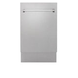 ZLINE 18" Tallac Series 3rd Rack Top Control Dishwasher with Traditional Handle, 51dBa [Color: DuraSnow Stainless Steel] - (DWVSN18)