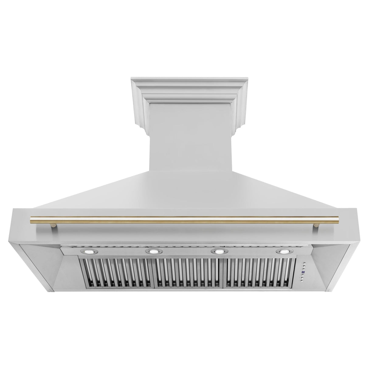 ZLINE 48 in. Autograph Edition Stainless Steel Range Hood with Stainless Steel Shell and Accented Handle (8654STZ-48) [Color: Gold] - (8654STZ48G)