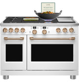 Caf(eback)(TM) 48" Smart Dual-Fuel Commercial-Style Range with 6 Burners and Griddle (Natural Gas) - (C2Y486P4TW2)