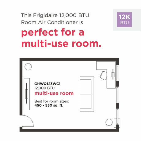 Frigidaire Gallery 12,000 BTU Inverter Window Room Air Conditioner with Wi-Fi (Energy Star) - (GHWQ123WC1)