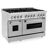 ZLINE 48 in. Dual Fuel Range with Gas Stove and Electric Oven in Stainless Steel (RA48) [Color: DuraSnow Stainless Steel] - (RASN48)