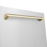 ZLINE Autograph Edition 24" 3rd Rack Top Touch Control Tall Tub Dishwasher in Stainless Steel with Accent Handle, 45dBa (DWMTZ-304-24) [Color: Gold] - (DWMTZ30424G)