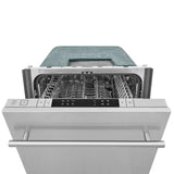 ZLINE 18 in. Compact Top Control Dishwasher with Stainless Steel Tub and Modern Style Handle, 52 dBa (DW-18) [Color: DuraSnow Stainless Steel] - (DWSN18)