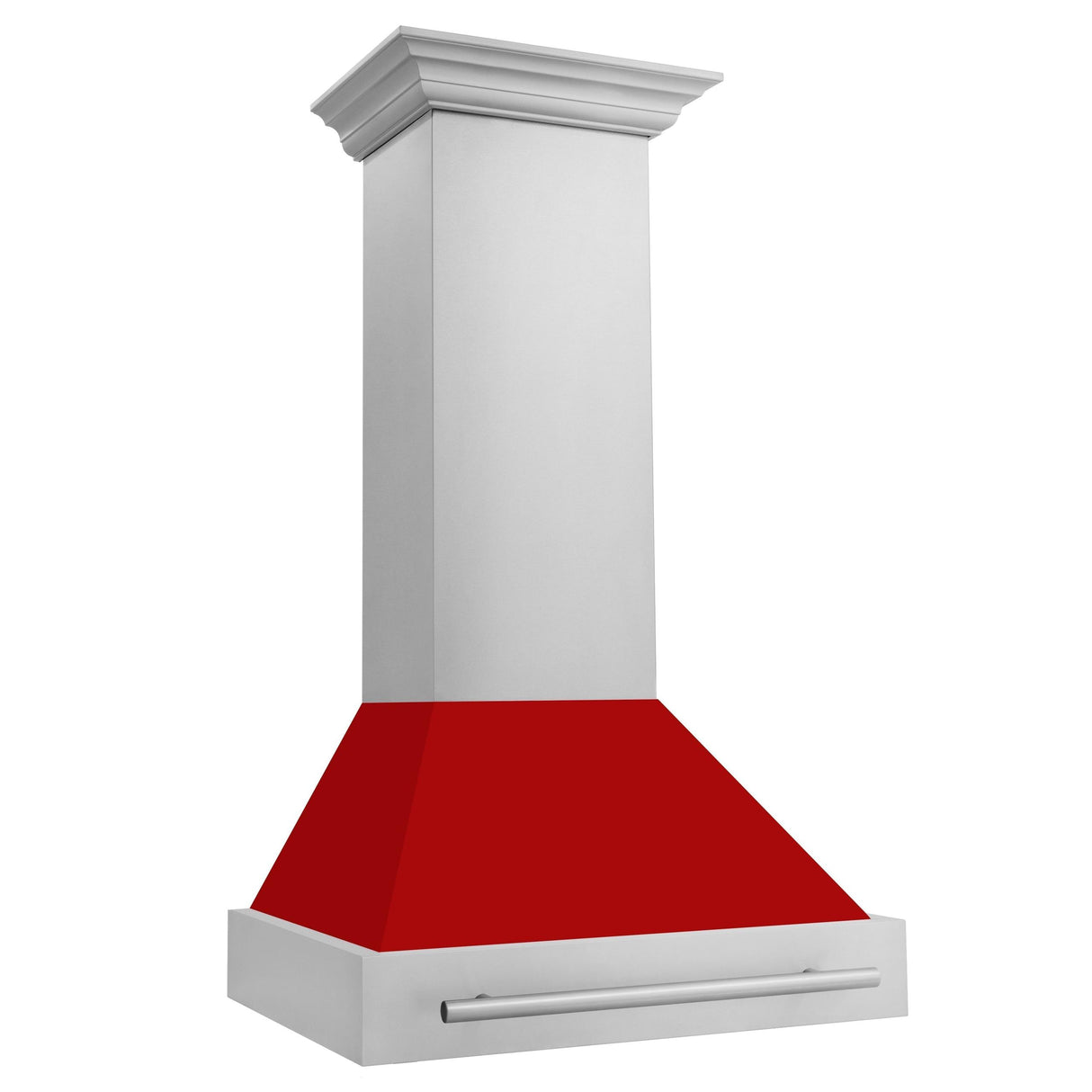 ZLINE 30 in. Stainless Steel Range Hood with Colored Shell Options and Stainless Steel Handle (8654STX-30) [Color: Red Matte] - (8654STXRM30)