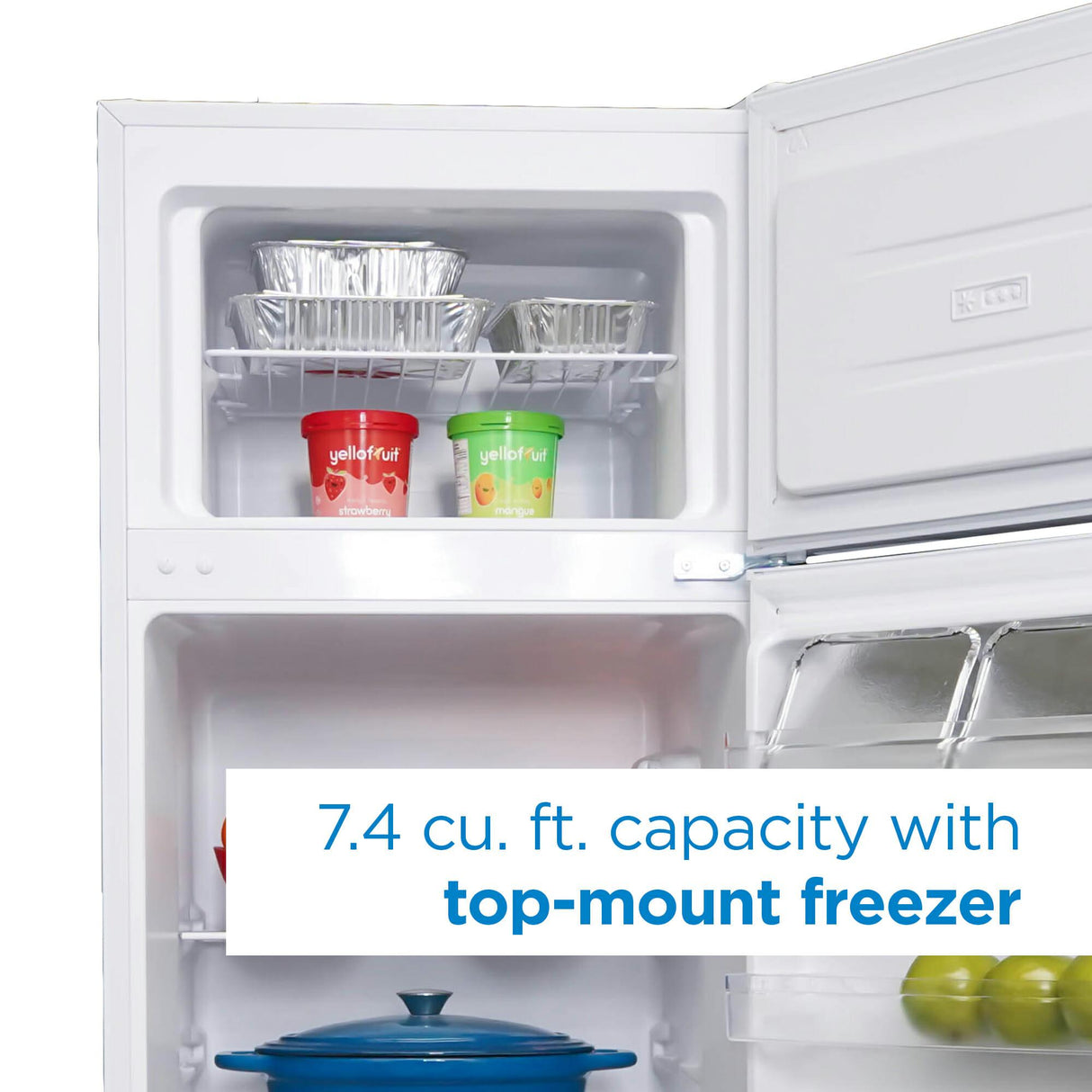 Danby 7.4 cu ft. Apartment Size Fridge Top Mount in White - (DPF074B2WDB6)