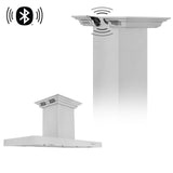 ZLINE Island Mount Range Hood in Stainless Steel with Built-in ZLINE CrownSound Bluetooth Speakers (KE2iCRN-BT) - (KE2ICRNBT30)