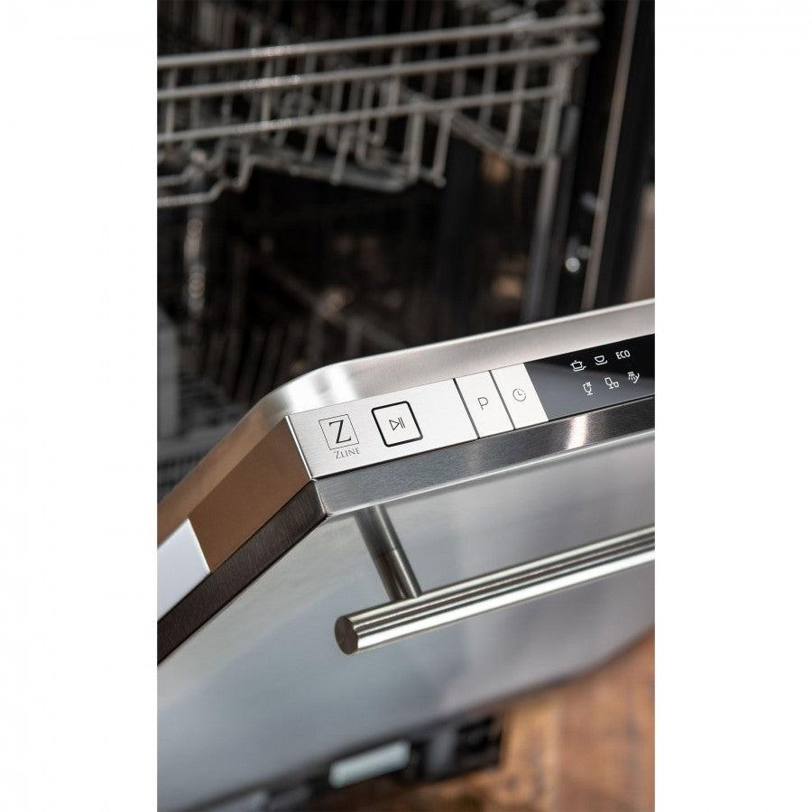 ZLINE 18 in. Compact Top Control Dishwasher with Stainless Steel Tub and Modern Style Handle, 52 dBa (DW-18) [Color: Stainless Steel] - (DW30418)