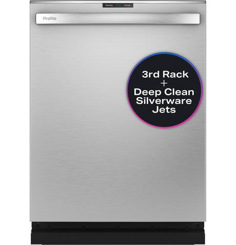 GE Profile(TM) ENERGY STAR(R) Fingerprint Resistant Top Control with Stainless Steel Interior Dishwasher with Sanitize Cycle & Dry Boost with Fan Assist - (PDT715SYNFS)