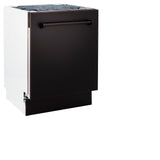 ZLINE 24" Tallac Series 3rd Rack Dishwasher with Traditional Handle, 51dBa (DWV-24) [Color: Black Stainless Steel] - (DWVBS24)