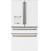 Caf(eback)(TM) ENERGY STAR(R) 22.3 Cu. Ft. Smart Counter-Depth 4-Door French-Door Refrigerator - (CXE22DP4PW2)