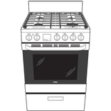 24" 2.9 Cu. Ft. Gas Free-Standing Range with Convection and Modular Backguard - (QGAS740RMSS)