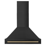 ZLINE 36 in. Autograph Edition Black Stainless Steel Range Hood with Handle (BS655Z-36) [Color: Champagne Bronze] - (BS655Z36CB)