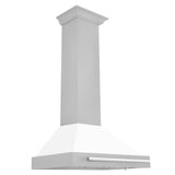 ZLINE 30 in. Convertible Fingerprint Resistant DuraSnow' Stainless Steel Range Hood with Stainless Steel Handle (KB4SNX-30) [Color: White Matte Shell] - (KB4SNXWM30)