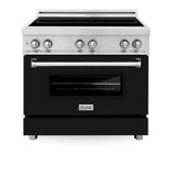 ZLINE 36" 4.6 cu. ft. Induction Range with a 5 Element Stove and Electric Oven in Stainless Steel (RAIND-36) [Color: Black Matte] - (RAINDBLM36)