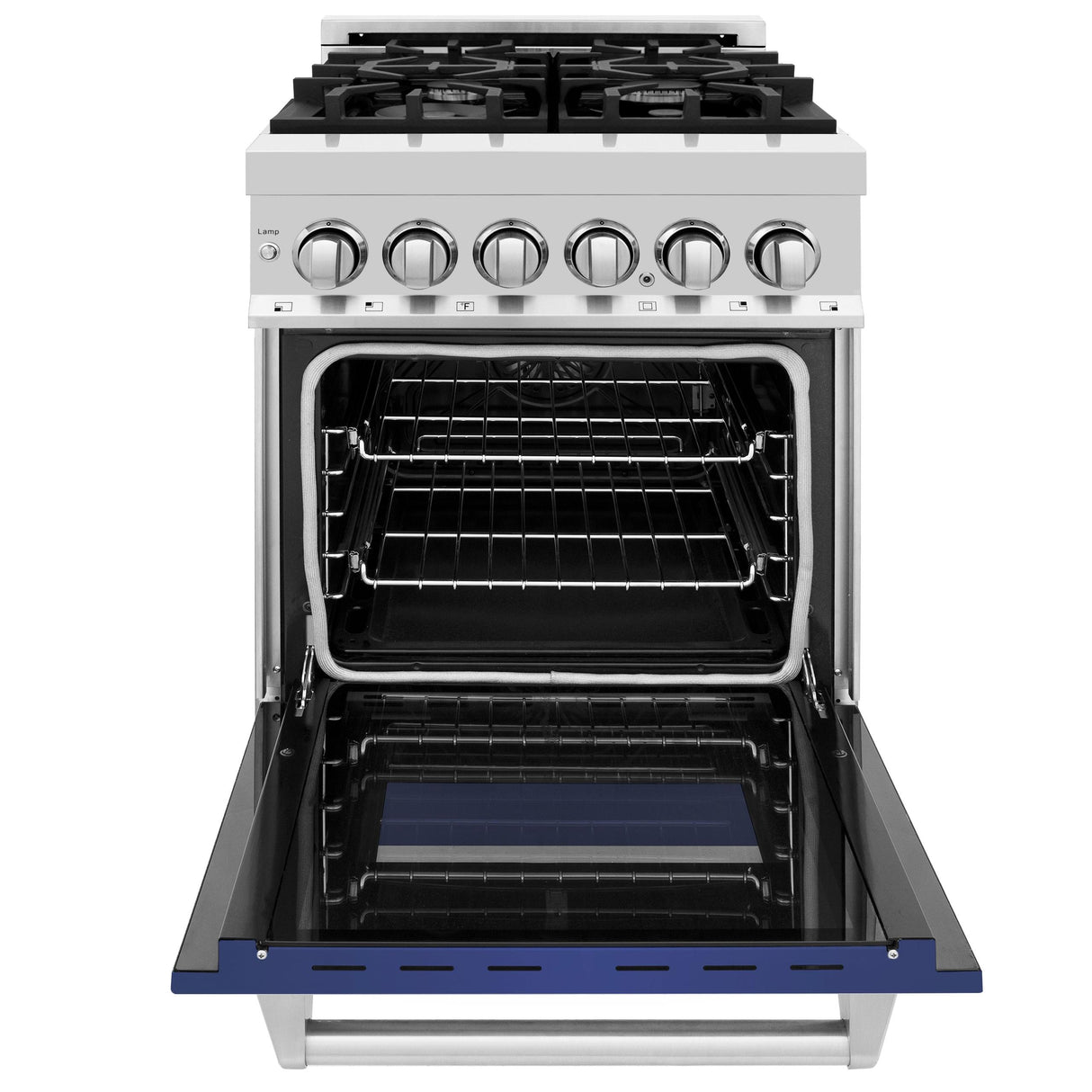 ZLINE 24 in. Professional Dual Fuel Range with Color Door Options (RA24) [Color: Blue Matte] - (RABM24)