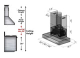 ZLINE Convertible Professional Wall Mount Range Hood in Stainless Steel (KECOM) - (KECOM42)