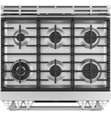 Caf(eback)(TM) 30" Smart Slide-In, Front-Control, Gas Range with Convection Oven - (CGS700P2MS1)