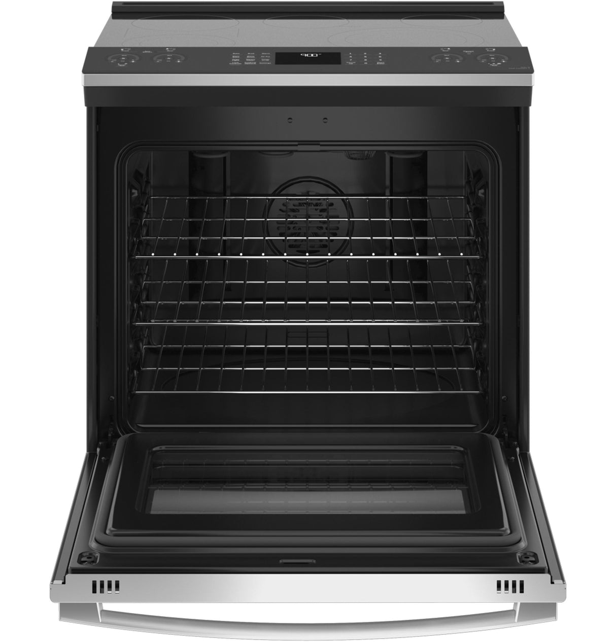 GE Profile(TM) 30" Smart Slide-In Electric Convection Fingerprint Resistant Range with No Preheat Air Fry - (PSS93YPFS)