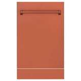 ZLINE 18" Tallac Series 3rd Rack Top Control Dishwasher with Traditional Handle, 51dBa [Color: Copper] - (DWVC18)