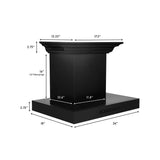 ZLINE Wall Mount Range Hood in Black Stainless Steel with Built-in ZLINE CrownSound Bluetooth Speakers (BSKENCRN-BT) - (BSKENCRNBT36)