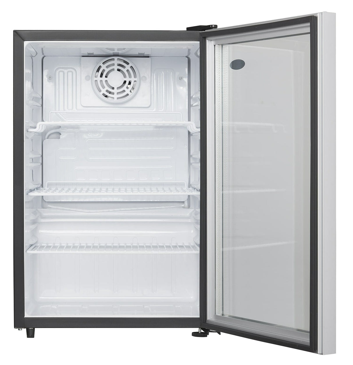 Danby 2.6 cu. ft. Compact Glass Door Fridge in Platinum - (DAG026A2BDB)