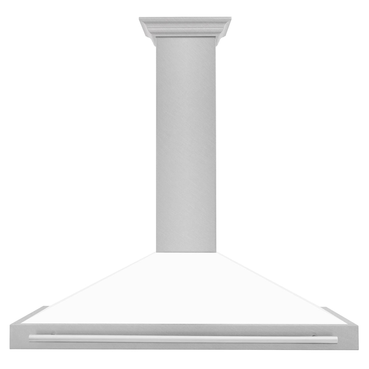 ZLINE 48 in. Convertible Fingerprint Resistant DuraSnow' Stainless Steel Range Hood with Stainless Steel Handle (KB4SNX-48) [Color: White Matte Shell] - (KB4SNXWM48)