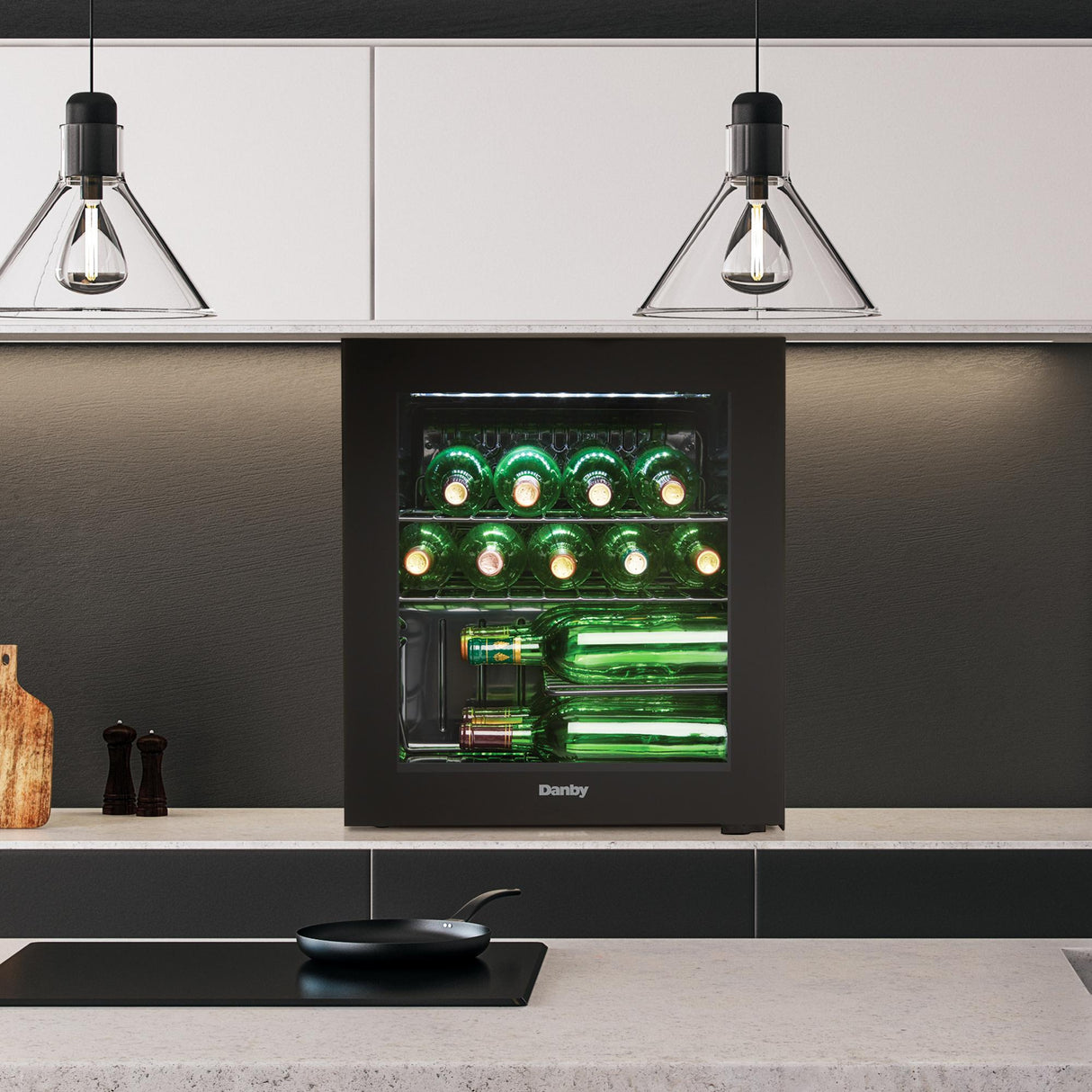 Danby 16 Bottle Free-Standing Wine Cooler in Black - (DWC018A1BDB)