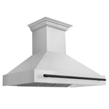 ZLINE 48 in. Autograph Edition Stainless Steel Range Hood with Stainless Steel Shell and Accented Handle (8654STZ-48) [Color: Matte Black] - (8654STZ48MB)