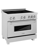 ZLINE 36" 4.6 cu. ft. Induction Range with a 5 Element Stove and Electric Oven (RAINDS-36) [Color: DuraSnow] - (RAINDSSN36)