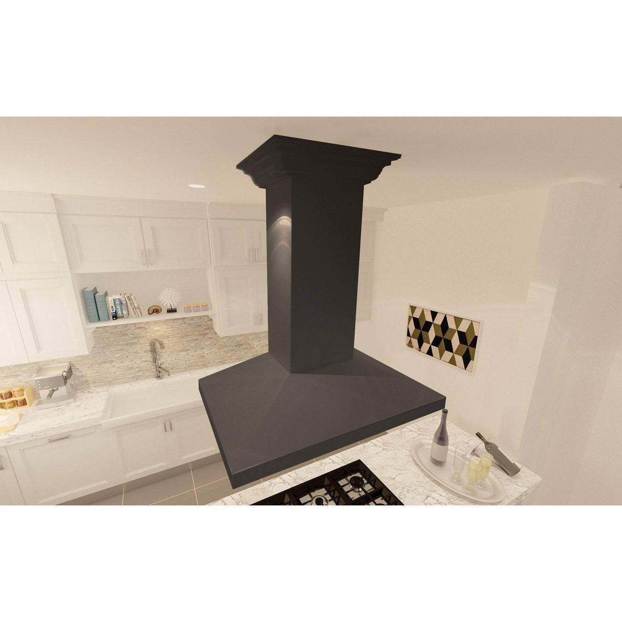 ZLINE Wooden Island Mount Range Hood in Black (KBiCC) - (KBICC30)