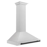 ZLINE 36 in. Autograph Edition Convertible Fingerprint Resistant DuraSnow' Stainless Steel Range Hood [Color: Matte Black Accents] - (KB4SNZ36MB)