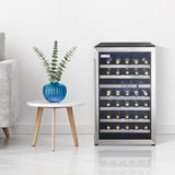 Danby Designer 38 Bottle Free-Standing Wine Cooler in Black Stainless Steel - (DWC114BLSDD)