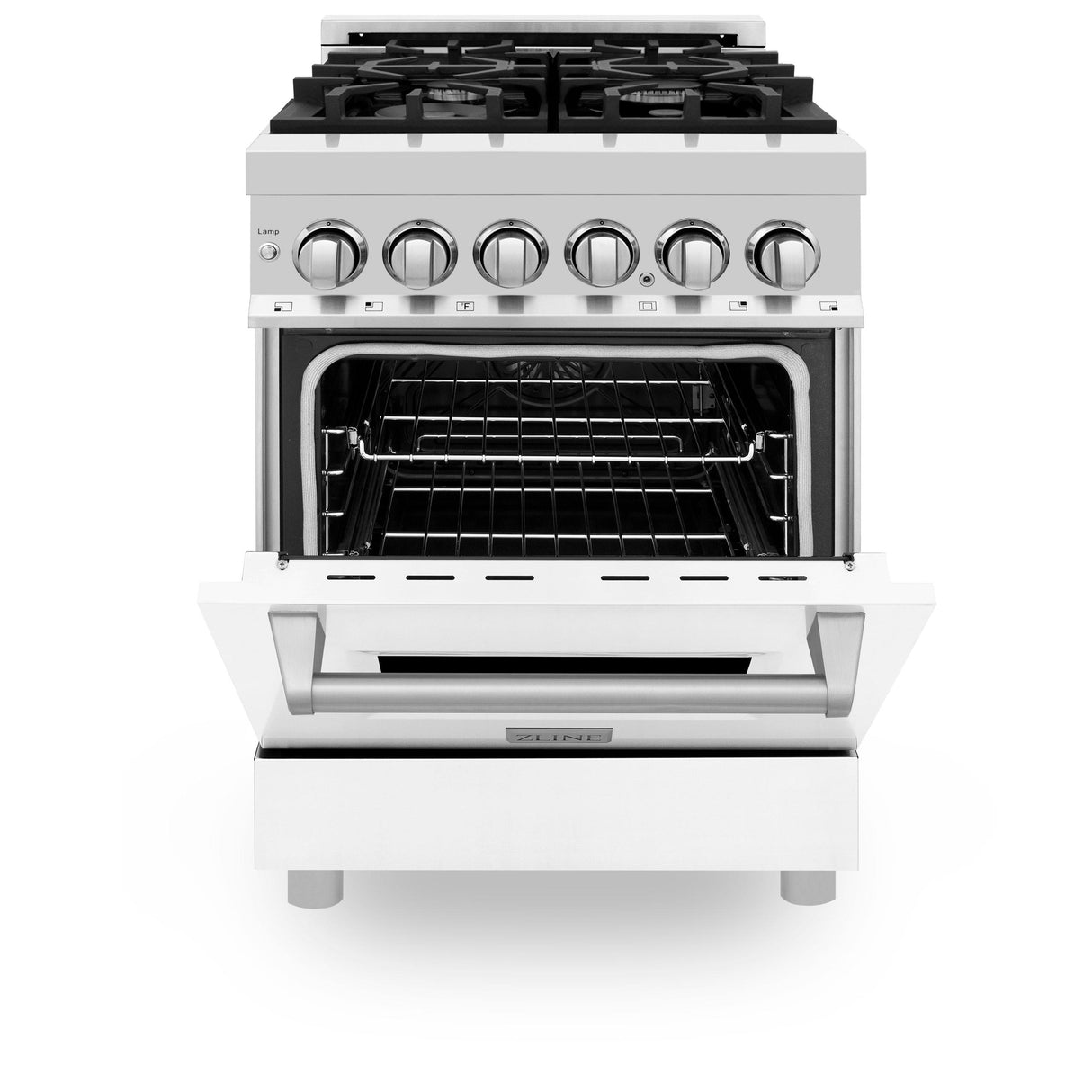 ZLINE 24 in. Professional Dual Fuel Range with Color Door Options (RA24) [Color: White Matte] - (RAWM24)