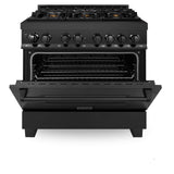 ZLINE 36 in. Black Stainless 4.6 cu.ft. 6 Gas Burner/Electric Oven Range (RAB-BR-36) - (RABBR36)