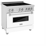 ZLINE 36" 4.6 cu. ft. Induction Range with a 5 Element Stove and Electric Oven in Stainless Steel (RAIND-36) [Color: White Matte] - (RAINDWM36)