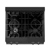 ZLINE 30 in. Porcelain Rangetop in Black Stainless with 4 Gas Burners (RTB-30) Available with Brass Burners - (RTB30)