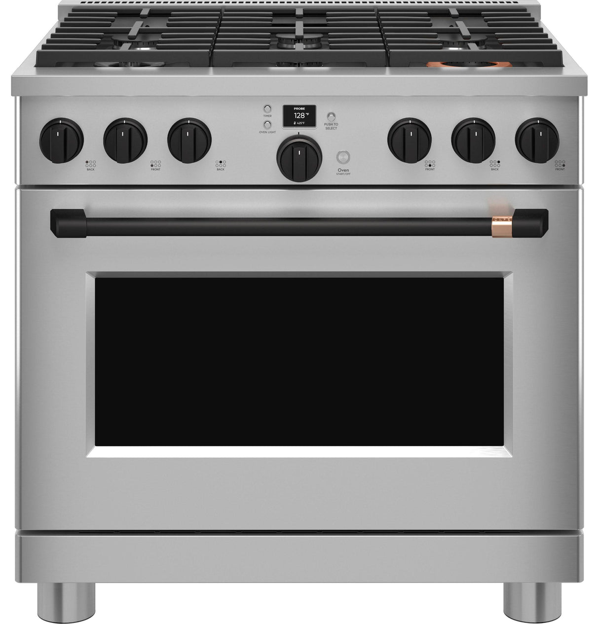 Caf(eback)(TM) 36" Smart All-Gas Commercial-Style Range with 6 Burners (Natural Gas) - (CGY366P2TS1)