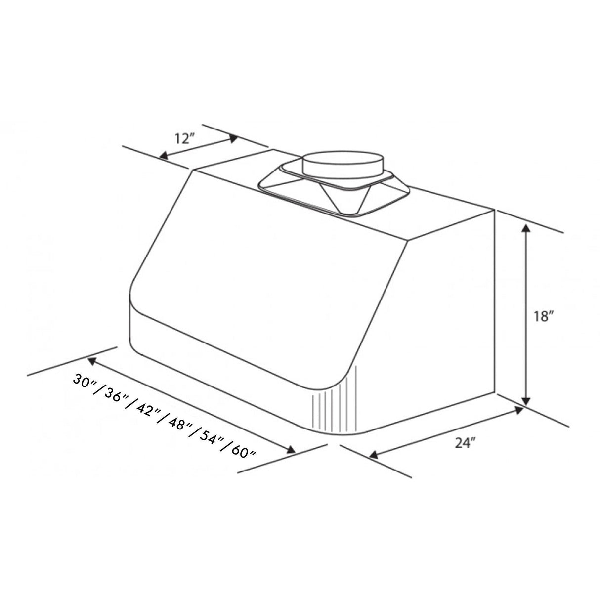 ZLINE Under Cabinet Range Hood in Stainless Steel with Recirculating Options (520) - (52036)