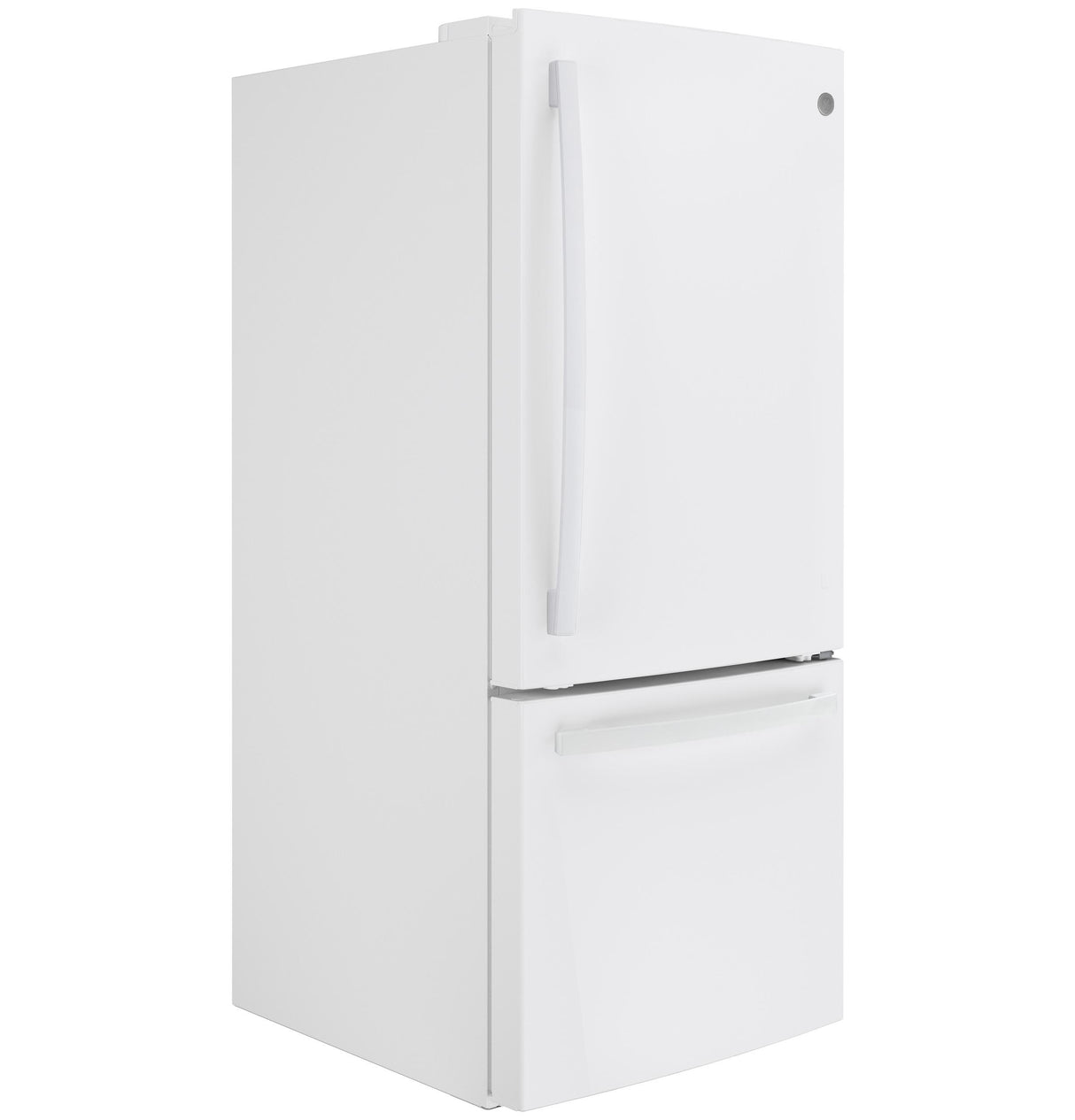 GE(R) ENERGY STAR(R) 21.0 Cu. Ft. Bottom-Freezer Refrigerator - (GDE21EGKWW)